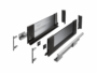 Guide per cassetti Axispro Soft close estrazione totale portata kg.40 con Spondina Nero+Vetro C mm.168 varie lunghezze | GTV